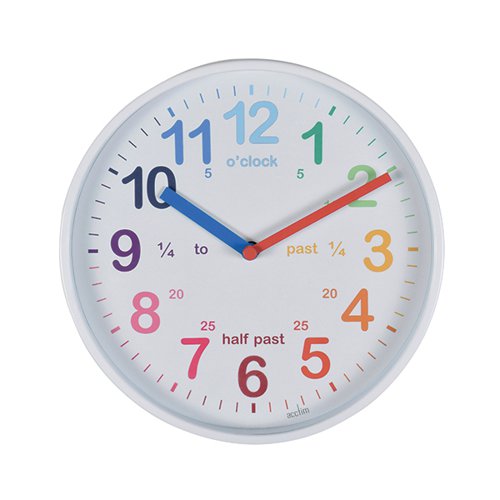 Acctim Wickford Time Teaching Clock White 22522