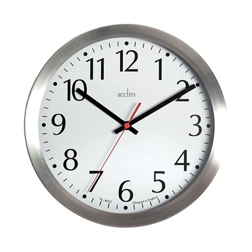 Acctim Javik 10 Inch Wall Clock Aluminium 27417 ANG27417 Buy online at Office 5Star or contact us Tel 01594 810081 for assistance