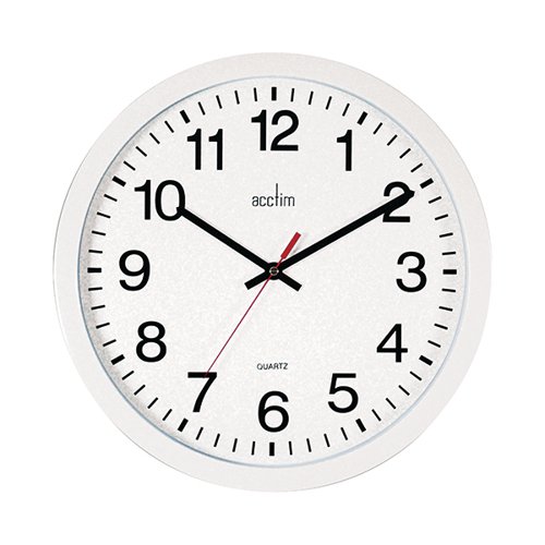 Acctim Controller Silent Sweep Wall Clock 368mm White 93/704