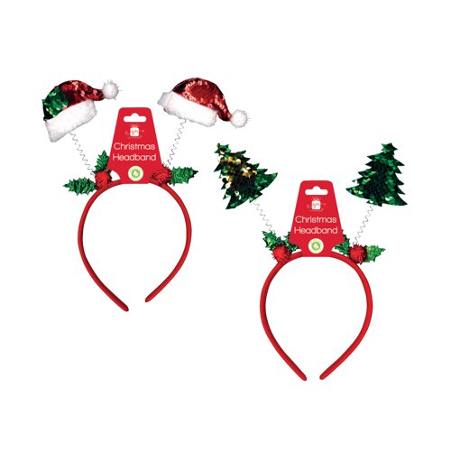 SS Sequin Bopper Headband Tree and Hat Pack of 24 XAJGZ102