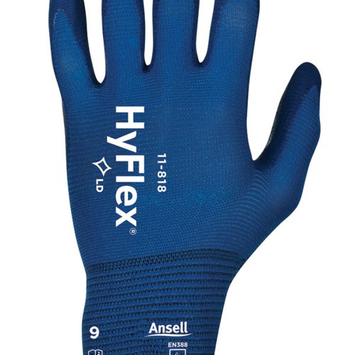 Ansell Hyflex Gloves 1 Pair Blue 2XL