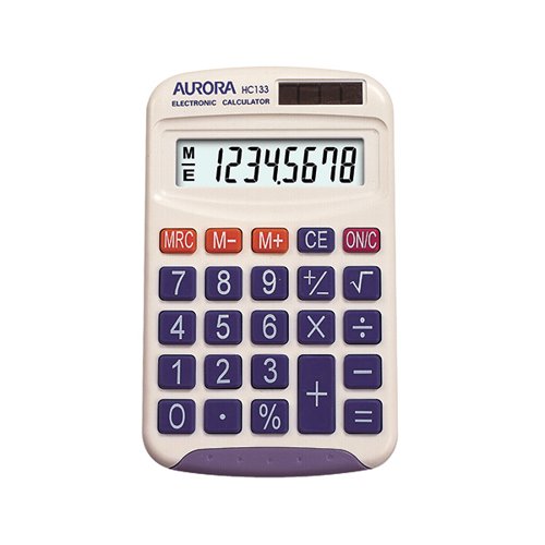 Aurora Pocket Calculator 8-digit HC133