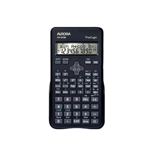 Aurora Scientific Calculator Black AX-582BL