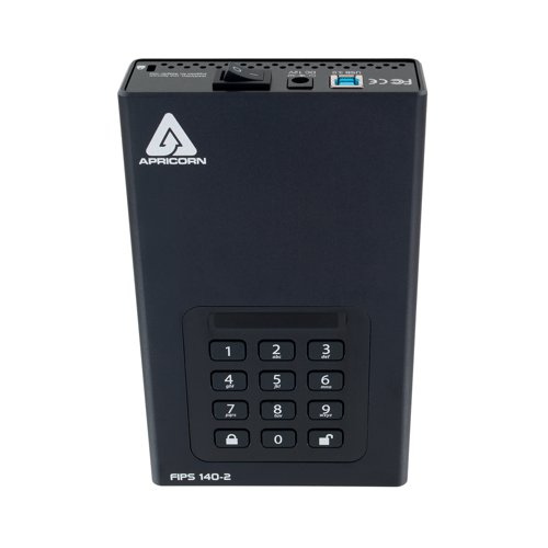 APC91430 Apricorn Aegis Padlock DT 256-Bit AES-XTS Encryption External Hard Drive 8TB ADT3PL256F8000EM