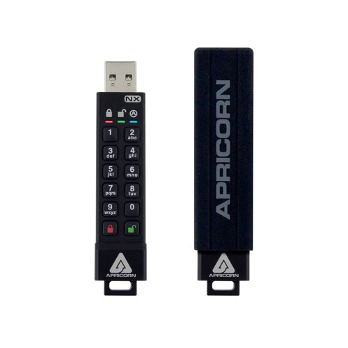The Apricorn Aegis Secure Key 3NX flash drive is ready to use right out of the box. Completely cross platform compatible, the Aegis Secure Key excels virtually anywhere, PCs, MACs, Linux, or any OS with a powered USB port and a storage file system. The flash drive has Military Grade 256-bit AES XTS Hardware Encryption. With an embedded keypad, all PIN entries and controls are performed on the keypad of the Aegis Secure Key. No critical security parameters are ever shared with the host computer. Since there is no host involvement in the key's authentication or operation, the risks of software hacking and key-logging are completely circumvented.