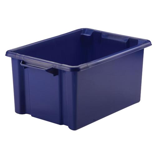 Strata Storemaster Maxi Crate 32L Blue (Stackable and easy to clean) HW046-Blue