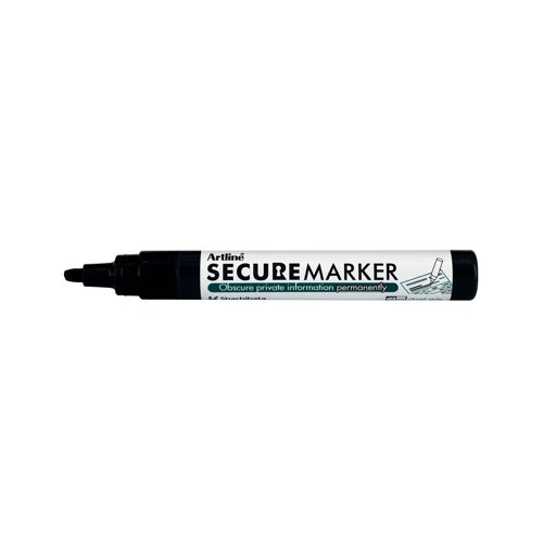 AR02521 | Protect your data and personal information from identity theft with the Artline Secure Marker. It contains special redacting ink which obscures information, stopping it from being easily read, copied or scanned. The redacting pen is ideal for use at home and in the office, as well as in banks, government offices, schools and legal environments.