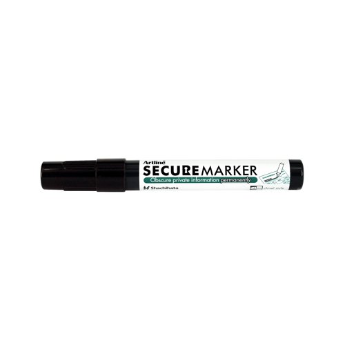 AR02521 | Protect your data and personal information from identity theft with the Artline Secure Marker. It contains special redacting ink which obscures information, stopping it from being easily read, copied or scanned. The redacting pen is ideal for use at home and in the office, as well as in banks, government offices, schools and legal environments.