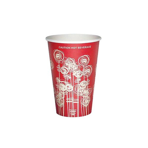 Suitable for Hot & Cold Drinks 1000 9oz Vending Rosa Paper Cup 