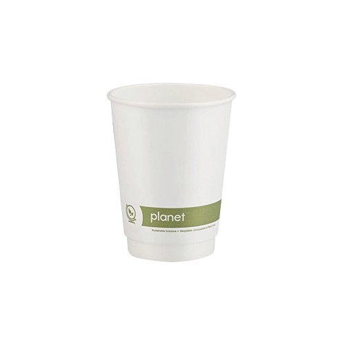 Planet 12oz Double Wall Plastic-Free Cups (Pack of 25) PFHCDW12