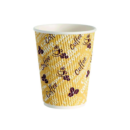 4Aces Ripple Red Bean 12oz Paper Cup Pack 500 AS55441
