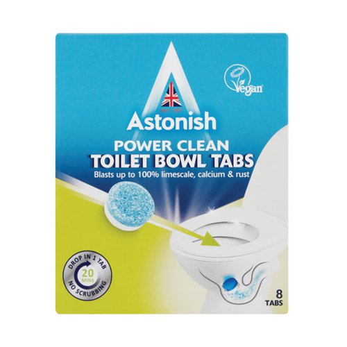 Astonish Toilet Cleaner Tablets Blue Packed 8 (Pack of 12) AST02184