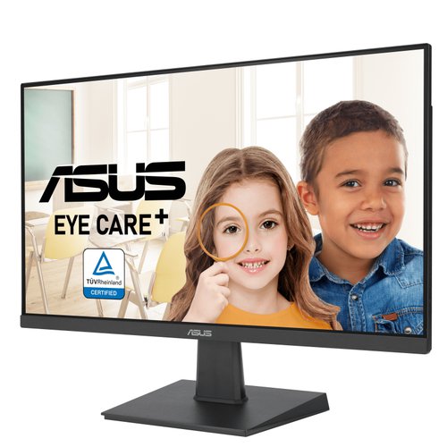 ASUS VA24EHF Monitor features a 23.8 inch IPS panel with FHD (1920 x 1080) resolution, providing 178 degree wide viewing angle panel and vivid image quality. With fast 100Hz refresh rate and Adaptive-Sync technology to eliminate screen tearing and choppy frame rates for the smoother-than-ever experience. It also features TV Rheinland-certified Flicker-free and Low Blue Light technologies to ensure a comfortable viewing experience. Fluid viewing experience with 100Hz SmoothMotion It refreshes content on the display 1.67-time faster than the one with a standard 60Hz refresh rate, giving you more fluid animation in video, casual gaming, and day-to-day work, can all benefit from the smoother-than-ever experience.