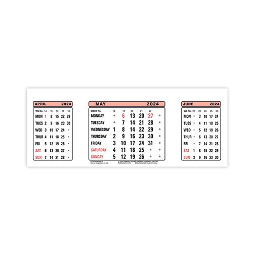 At-A-Glance Calendar Refill 2024 3SR24