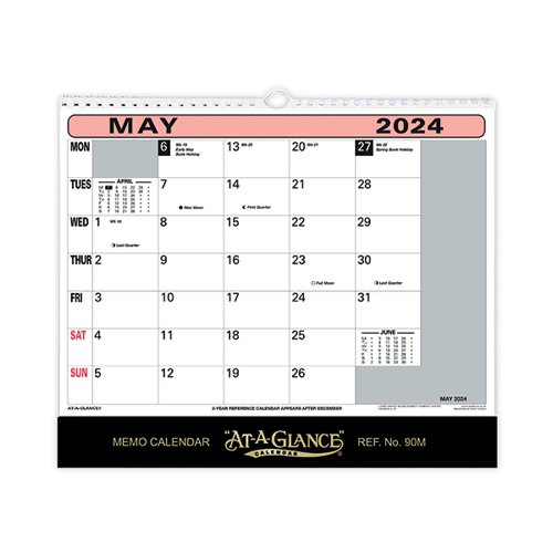 At-A-Glance Wall Calendar 2024 90M24