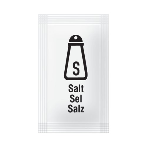 AU00069 | These individual salt portions are perfect for seasoning dishes. They are ideal for use either in a pub and restaurant setting, or for food to go. This pack contains 2,000 sachets.