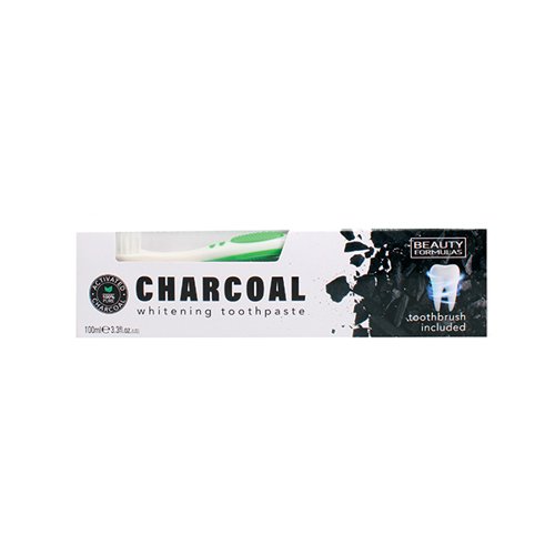 Beauty Formulas Freshbreath Charcoal Toothpaste/Tooth Brush 100ml (Pack of 12) TOBEA152.
