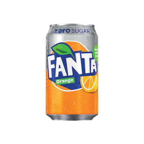Fanta Zero Orange Can 330ml (Pack of 24)