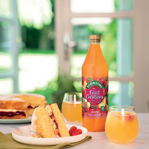 Robinsons Fruit Creations Peach and Raspberry 1L 0402121 Britvic Plc
