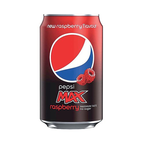 Pepsi Max Raspberry 330ml Cans (Pack of 24) 125317
