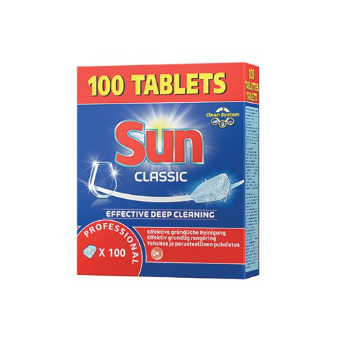 Sun Professional Dishwasher Tablets (Pack of 100) 7515207 AU70074 Buy online at Office 5Star or contact us Tel 01594 810081 for assistance