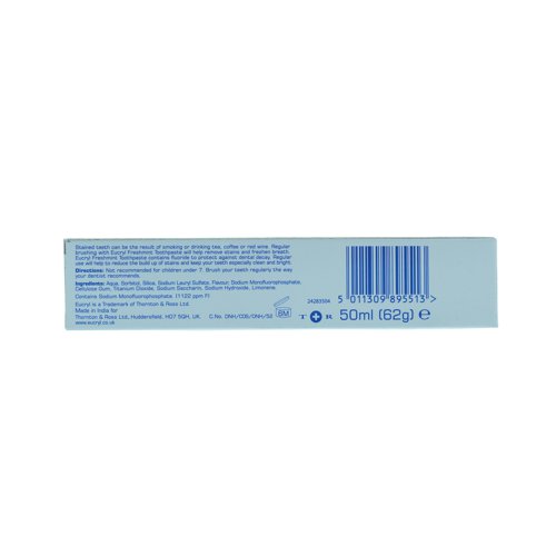 Eucryl Toothpaste Freshmint 50ml (Pack of 6) TOEUC009 - Thornton & Ross - AU89551 - McArdle Computer and Office Supplies