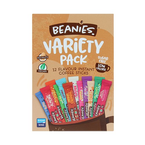 Beanies Coffee Stick Variety Box (Pack of 12) FOBEA013B Hot Drinks AU98268