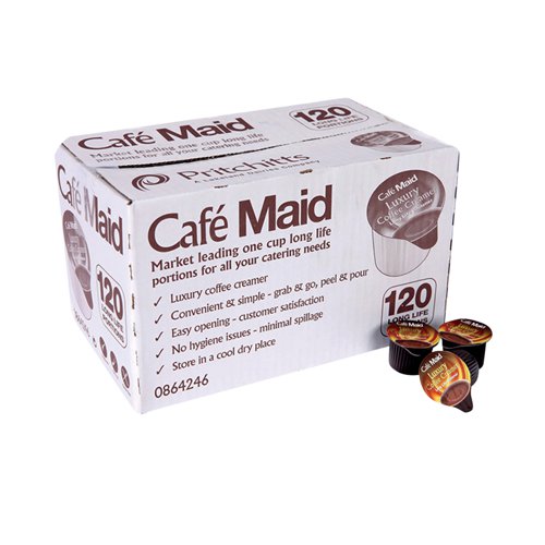 Cafe Maid Luxury Coffee Creamer Pots 12ml (Pack of 120) A02082 AU99478 Buy online at Office 5Star or contact us Tel 01594 810081 for assistance