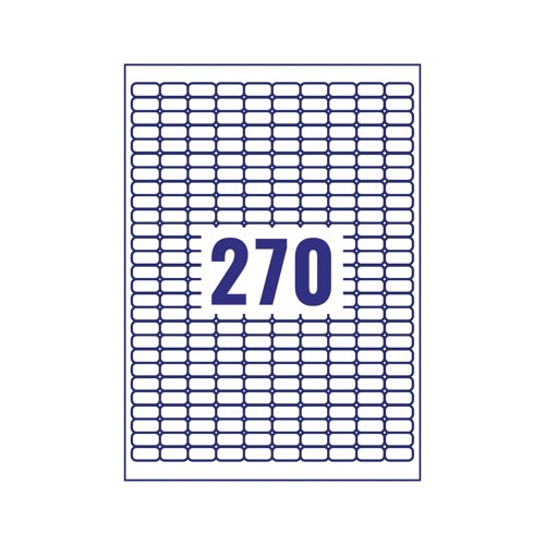 Avery Laser Mini Labels 270 per sheet White (Pack of 6750) L4730REV-25 AV10641 Buy online at Office 5Star or contact us Tel 01594 810081 for assistance