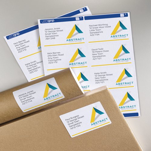 For use with your laser printer, these Avery Ultragrip parcel labels feature jam free printing for reliable results every time. Each label measures 139 x 99.1mm. This pack contains 250 A4 sheets, with 4 labels per sheet (1000 labels in total).