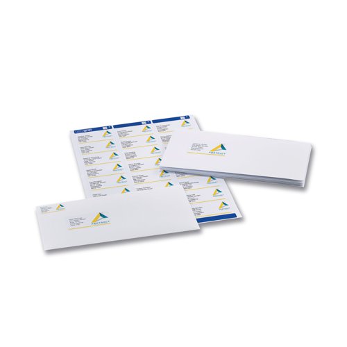 With these easy to use Ultragrip address labels, you can address envelopes in no time at all. Avery's patented, QuickPEEL system, simply divides the labels along the perforation lines to expose the edges, peel and stick to your envelope. Perfect for envelopes, they are fully compatible with your laser printer and guarantee a jam free print for instant, professional labelling. These eco-friendly labels can be fully recycled and are made using environmentally sound materials. This pack contains 100 sheets with 24 labels per sheet (2400 labels in total). Redeem an Avery voucher or a shopping voucher worth up to £15! (averyrewardsclub.co.uk).
