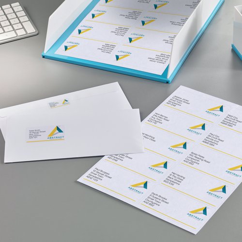 AVL7173 | With these easy to use Ultragrip labels, you can address envelopes in no time at all. Avery's patented, QuickPEEL system, simply divides the labels along the perforation lines to expose the edges, peel and stick to your envelope. Perfect for envelopes, they are fully compatible with your laser printer and guarantee a jam free print for instant, professional labelling. These eco-friendly labels can be fully recycled and are made using environmentally sound materials. This pack contains 100 sheets with 10 labels per sheet (1000 labels in total). Redeem an Avery voucher or a shopping voucher worth up to £15! (averyrewardsclub.co.uk).