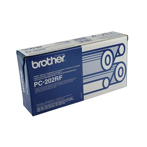 Brother Fax Ribbon Page Life 840pp Black Ref PC202RF Pack of 2