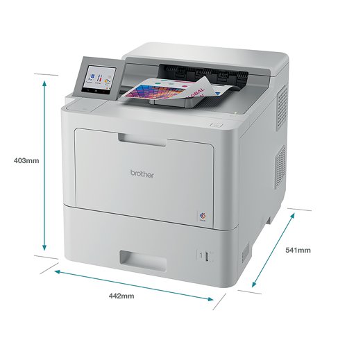 The Brother HL-L9430CDN printer is a cost-effective, high quality colour printer, designed to deliver a professional performance, with high speed glossy colour printing you can rely on. Features a fast print speed up to 40 pages per minute, including 2-sided printing (28 sides per minute). Comes with Cloud Secure Print so you can securely print without installing additional drivers or apps. Includes enterprise level security, supporting the latest industry-standard security protocols to keep your data secure. You can further protect your device by setting up user authentication, whereby access to certain settings and functions are restricted to authorised users or groups. Supplied with a 520 sheet paper tray, a multipurpose tray with capacity for 100 sheets, 15 envelopes.