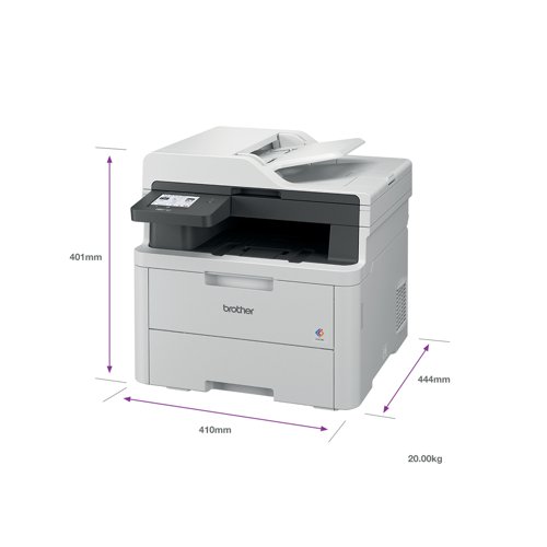 Brother MFC-L3740CDW Colourful/Connected LED All-In-One Laser Printer MFCL3740CDWZU1