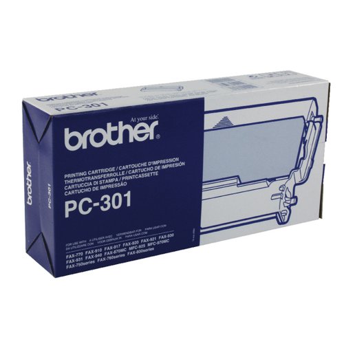Brother Fax Ribbon Thermal Page Life 235pp Black Ref PC-301