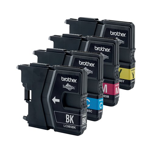 Brother LC985 Inkjet Cartridge Multipack CMYK LC985VALBP - Brother - BA56211 - McArdle Computer and Office Supplies