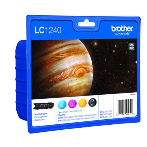 Brother Inkjet Cartridge Multipack Page Life 2400pp LC1240VALBP Pack 4