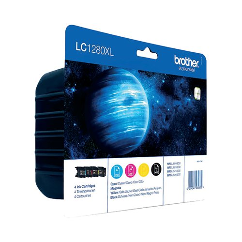 Brother LC1280XL HY Ink Cartridge CMYK (Pack of 4) LC1280XLVALBP