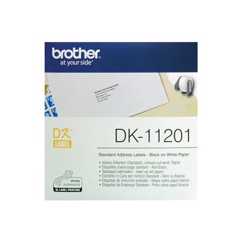 Create crisp, clean and professional looking printed address labels to add a smart and polished look to your envelopes. Suitable for use in Brother QL-500 and QL-550ZU label printers, the labels are easy to load and use and produce clean prints, leaving no smudges or marks. These address labels are standard size and suitable for adhesion onto most envelopes. for larger envelopes or longer. This pack contains one roll of 400 labels.