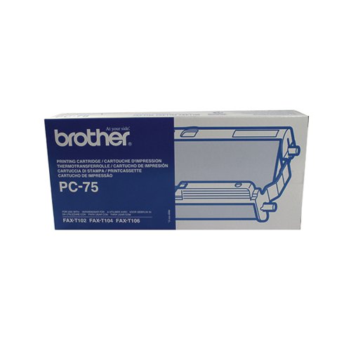 Brother Ribbon Cassette Cartridge 144 Page Yield Black Ref PC75