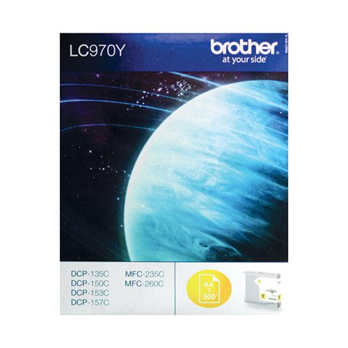 Brother LC970Y Inkjet Cartridge Yellow LC970Y BA64852 Buy online at Office 5Star or contact us Tel 01594 810081 for assistance