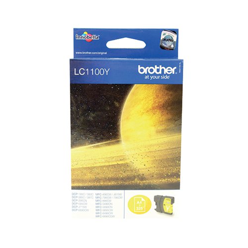 Brother LC1100Y Inkjet Cartridge Yellow LC1100Y