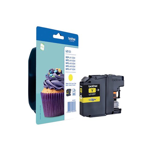 Brother LC123Y Inkjet Cartridge Yellow LC123Y