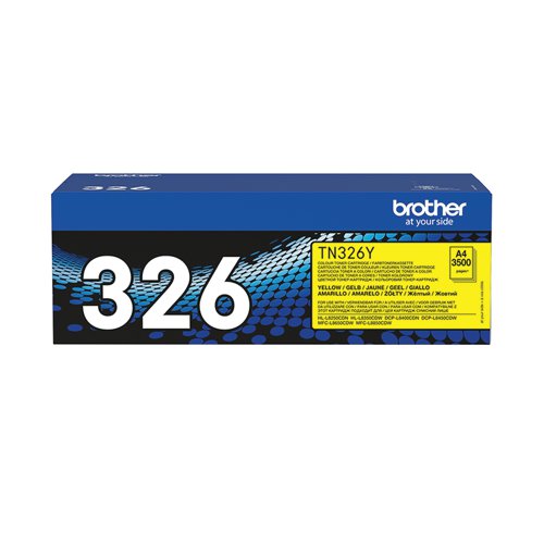 Brother TN-326Y Toner Cartridge High Yield Yellow TN326Y
