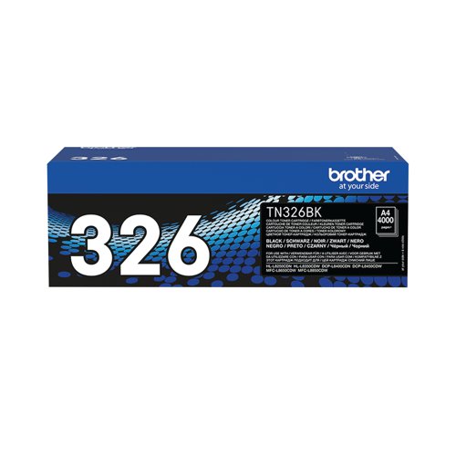 Brother TN-326BK Toner Cartridge High Yield Black TN326BK - BA73507