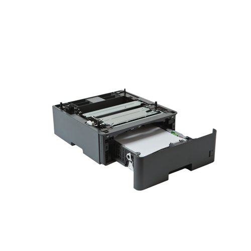 Increases paper capacity for your Brother printer. Optional tray suitable for use with the Brother HL-L5000D, HL-L5100DN, HL-L5200DW, DCP-L5500DN, MFC-L5700DN, MFC-L5750DW, HL-L5100DNT, HL-L5200DWT printers. Supports the use of up to 2 trays. Paper capacity: 520 sheets.