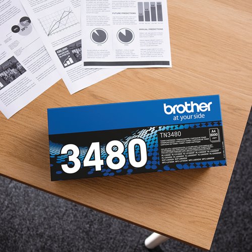 Brother TN-3480 Toner Cartridge High Yield Black TN3480 - BA75565