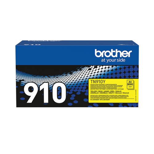 Brother TN-910Y Toner Cartridge Ultra High Yield Yellow TN910Y - BA77187