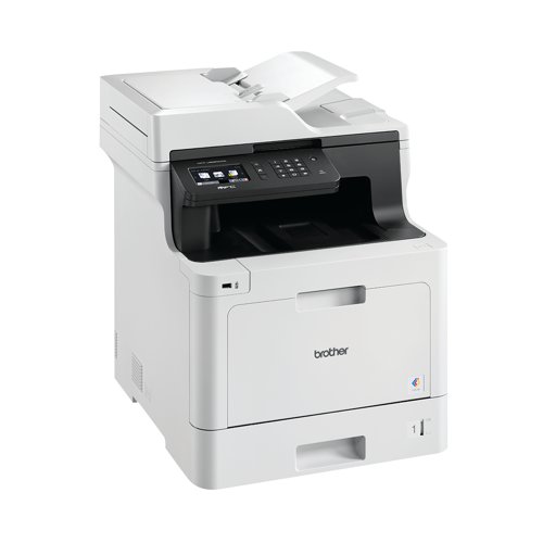 Ideal for use in a small office environment, the Brother HL-L8960CDW colour laser printer offers a print speed of up to 31 pages per minute, a scan speed of up to 56 images per minute and a print resolution of up to 2400 x 600dpi. With connectivity via Wi-Fi, USB and ethernet, it also benefits from advanced mobile connectivity via iPrint&Scan, Airprint, Android Print Service Plugin, Google Cloud Print 2.0, Mopria and Wi-Fi Direct. Automatic 2-sided printing, a 300 sheet input tray, a 9.3cm colour touchscreen and powerful security features are also included as standard.